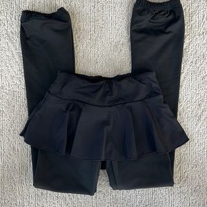 Victoria’s Challenge Skirted Fleece Lined Figure Skating Pants Black Size Medium